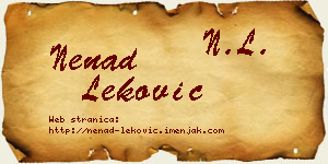 Nenad Leković vizit kartica